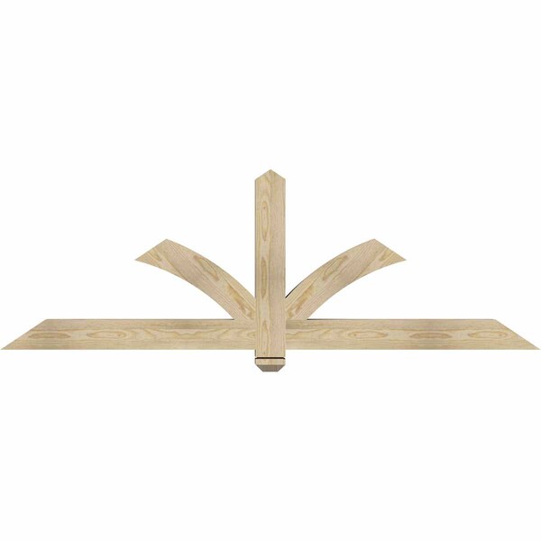 Ekena Millwork Redmond Rough Sawn Timber Gable Bracket, Douglas Fir, 72"W x 24"H x 4"D x 4"F, 8/12 Pitch GBW072X24X0404RED00RDF - main